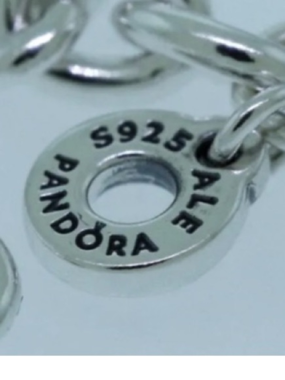Sterling silver .925 Pandora engravable bar link bracelet - Picture 5 of 8